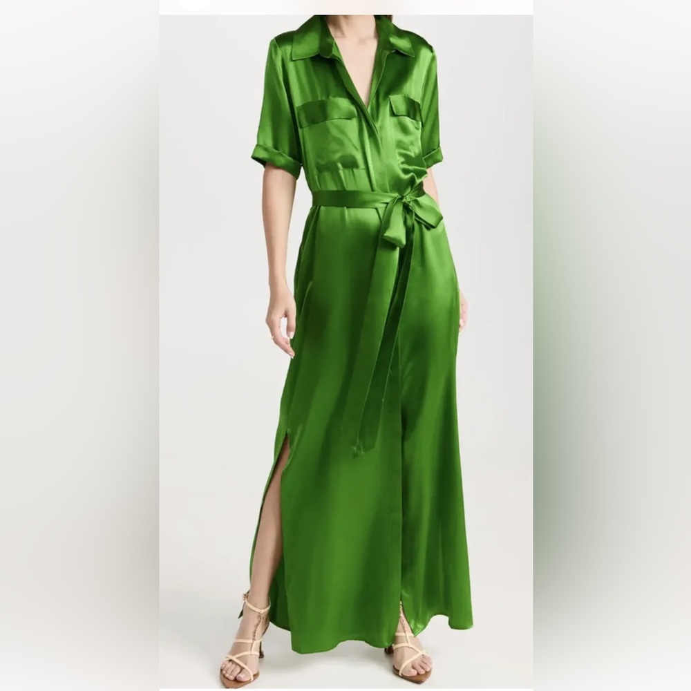 L'AGENCE Green Maxi Dress